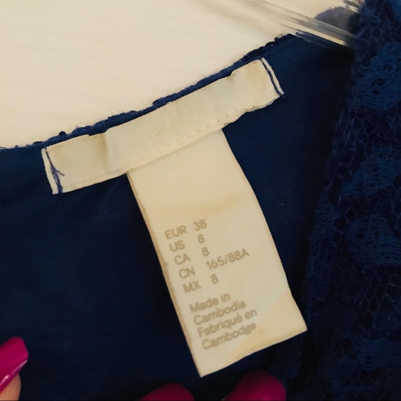 Blue Lace H&M Dress - Picture 3 of 3